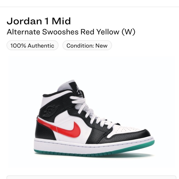 Jordan 1 Alternate Swooshes Red Yellow - Picture 4 of 6